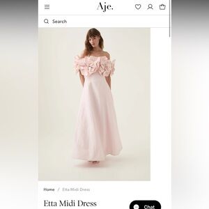 Aje Pastel Pink Etta Midi Dress